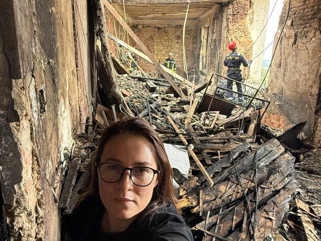 Свириденко показала, який вигляд має будівля Кабміну України після пожежі через атаку РФ, і зробила заяву