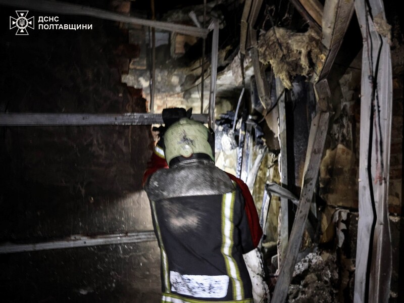 "Мотор Shahed вынесли, квартиры нет". Россияне ударили по общежитию недалеко от Полтавы