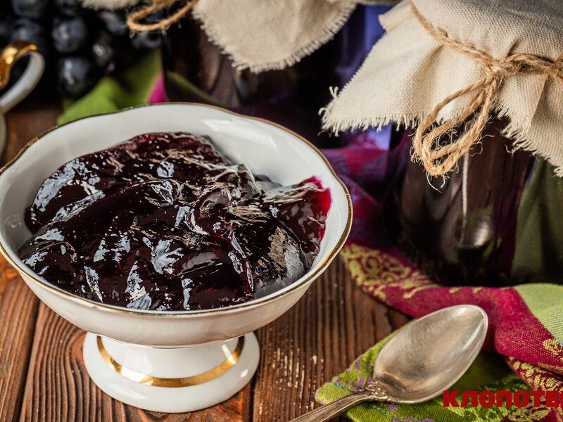 Пока есть виноград, приготовьте очень вкусный джем на зиму. Легкий рецепт