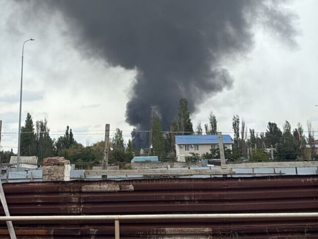У Криму після атаки дронів горіла нафтобаза