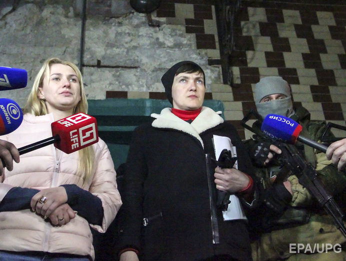 Савченко про поїздку на Донбас: На це давала дозвіл Москва, охорону й конвоювання організовувала на місцевому рівні "ДНР"