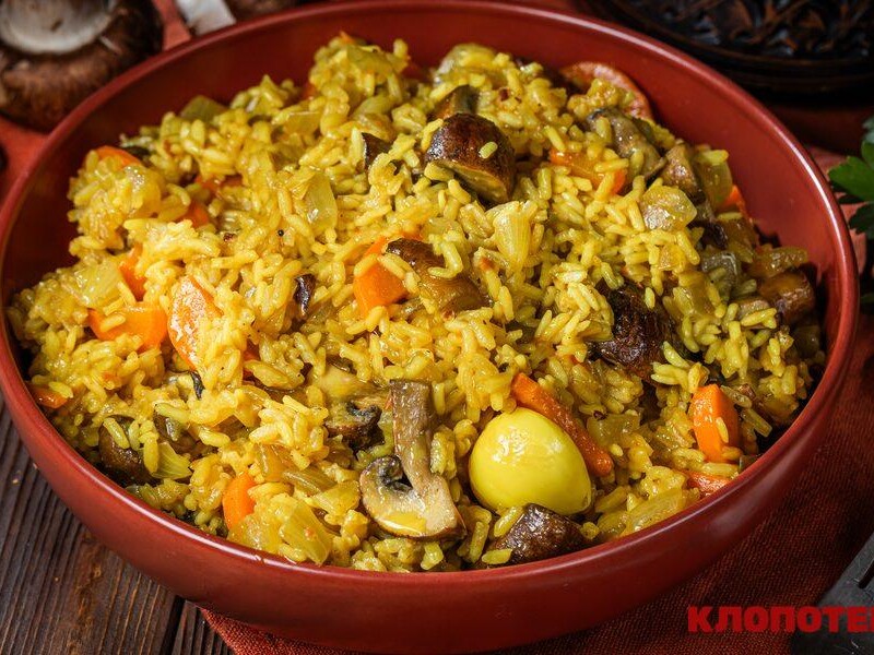 Вкусный плов с грибами. Клопотенко объяснил, как готовит блюдо