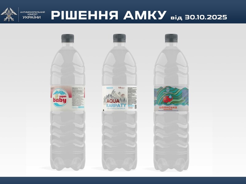 Антимонопольный комитет Украины оштрафовал трех производителей воды за обман