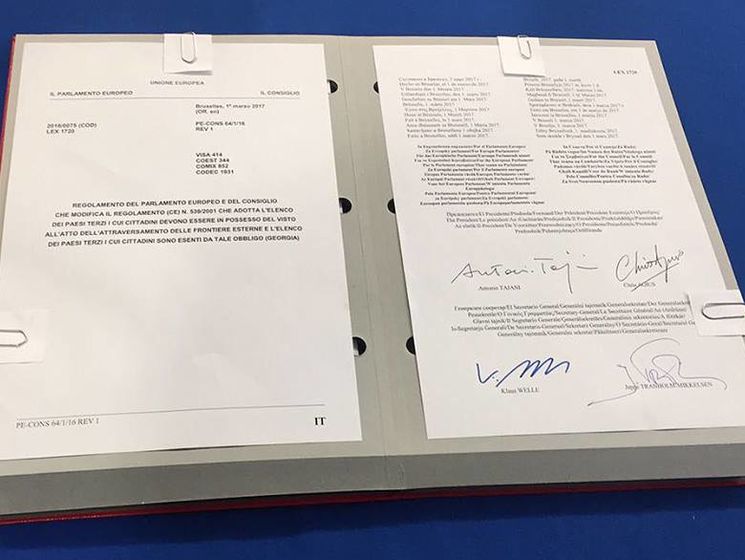 У Брюсселі підписали угоду про безвізовий режим між ЄС і Грузією