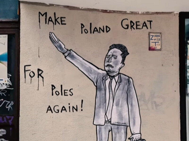 В Варшаве наказали белоруса за граффити Маска с нацистским жестом. Что решил суд