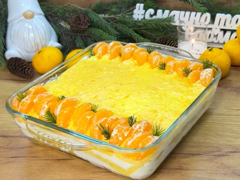 Приготовьте на праздники этот невероятно нежный мандариновый десерт, похожий на тирамису. Рецепт