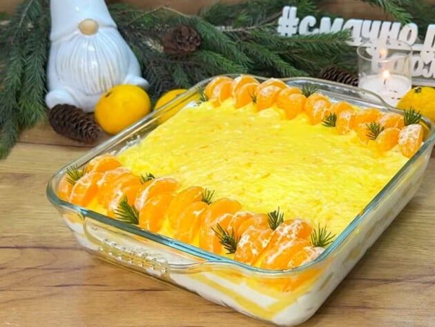 Приготовьте на праздники этот невероятно нежный мандариновый десерт, похожий на тирамису. Рецепт