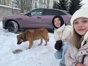 В Ивано-Франковске волонтер на Jaguar развозит еду для бездомных собак 