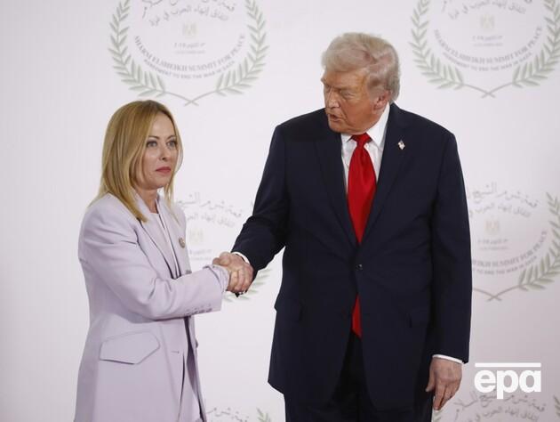 Мелоні: Тоді ми зможемо висунути кандидатуру Трампа на Нобелівську премію миру