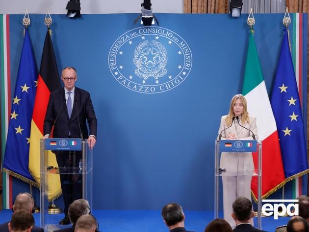 Мелоні й Мерц заявили, що хочуть до Ради миру Трампа. Заважає 