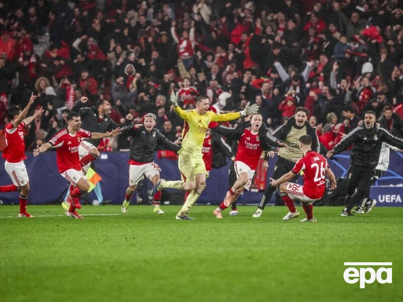 Гол вратаря сборной Украины "Реалу" вывел "Бенфику" в плей-офф Лиги чемпионов. Фото, видео