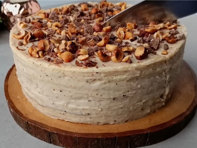 Приготовьте на сковороде торт с неповторимым ореховым кремом. Простой и быстрый рецепт десерта