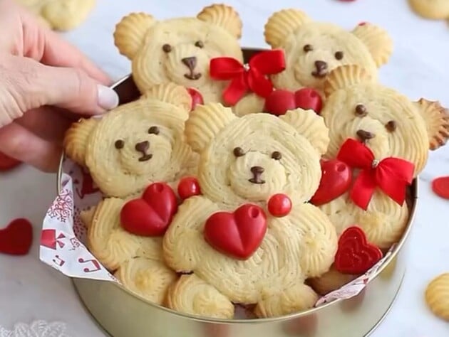 Приготовьте этих мишек на День святого Валентина. Простой рецепт песочного теста