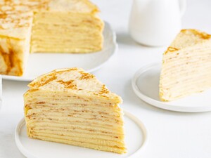 Для невероятно нежного блинного торта сделайте такой заварной крем. Десерт без выпечки