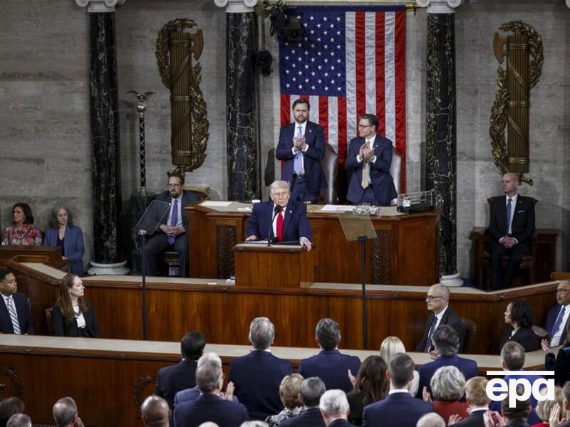 Трамп несколько раз говорил об Украине, выступая с обращением к Конгрессу