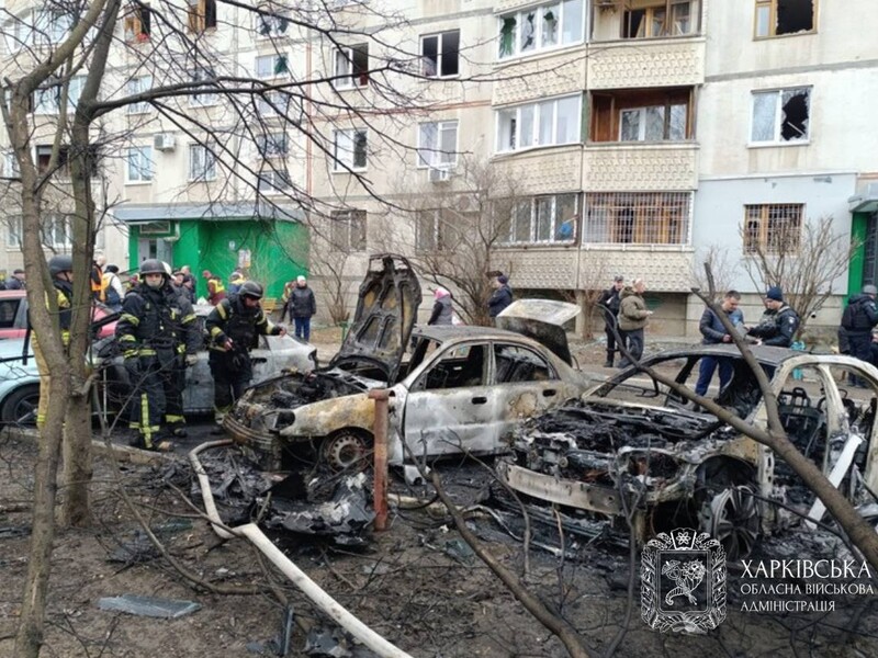 У Харкові – прильоти по житлових районах, є поранені. Фото