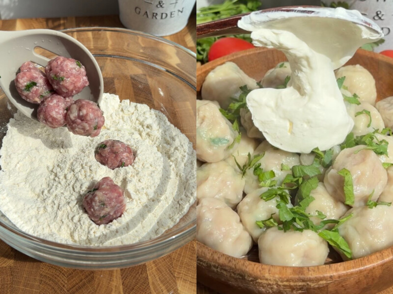 Прикольный рецепт пельменей за 20 минут, которые не нужно лепить. Просто обваляйте мясо в муке