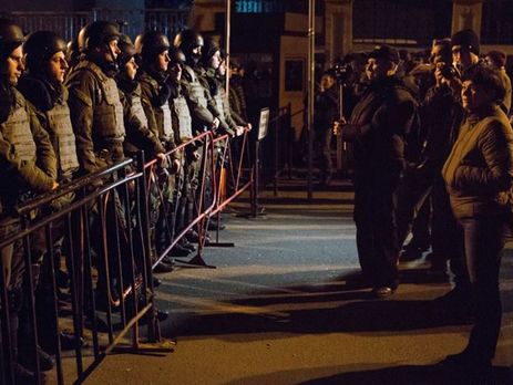 На Майдане Незалежности митинговали сторонники блокады 