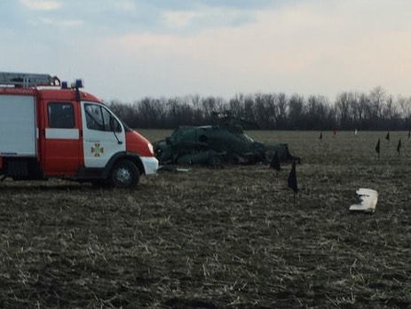 Военная прокуратура начала расследование по факту крушения военного вертолета Ми-2 под Краматорском