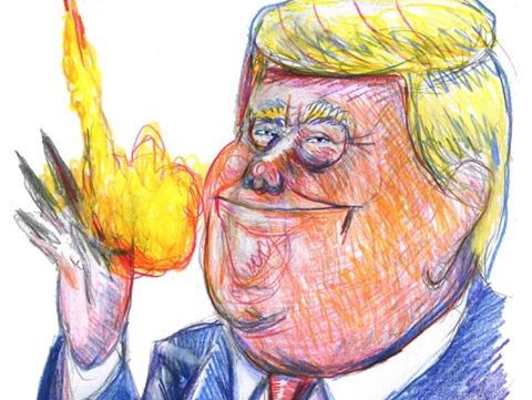 Charlie Hebdo после ракетного удара США по Сирии нарисовал карикатуру на Трампа