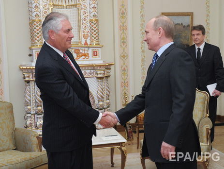 12 квітня Путін зустрінеться в Москві з Тіллерсоном