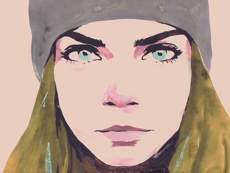 Делевинь стала героиней анимационной рекламы новой сумки Chanel. Видео