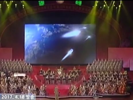 В Северной Корее показали, как их ядерное оружие уничтожает американский город. Видео