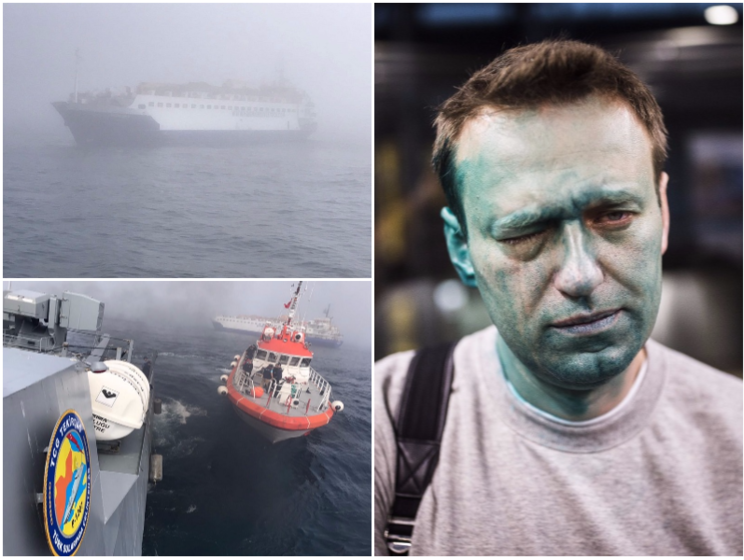 Скотовіз із Того потопив російський військовий корабель, у Москві напали на Навального. Головне за день