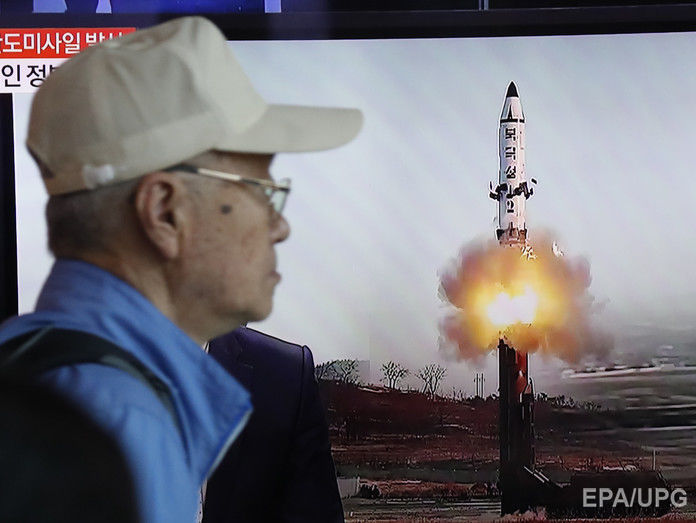 У міноборони РФ заявили, що північнокорейська ракета впала за 500 км від території Росії