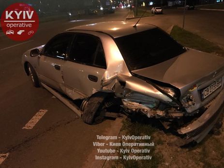 В Киеве произошло ДТП с участием пяти автомобилей. Видео