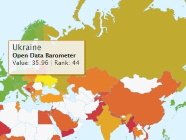 Україна піднялася на 18 місць у світовому рейтингу відкритості даних і посіла 44-ту позицію – дослідження
