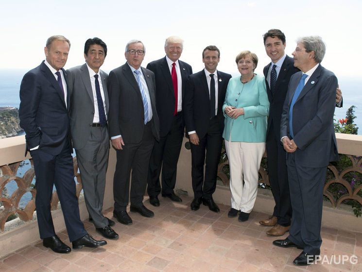 Трамп не захотел идти пешком вместе с другими лидерами G7 к месту совместного фото