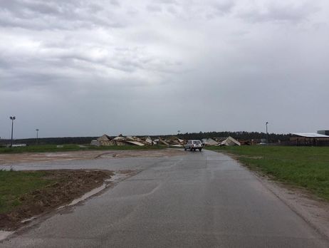 В Подмосковье ураган снес 44-метровую пирамиду