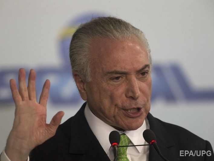 Полиция Бразилии передала президенту Темеру 84 вопроса в рамках дела о коррупции
