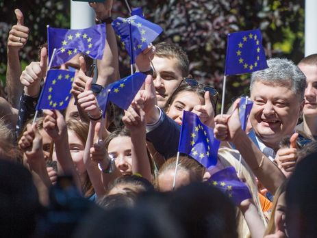 В мероприятии по безвизу заставили участвовать киевских курсантов – СМИ