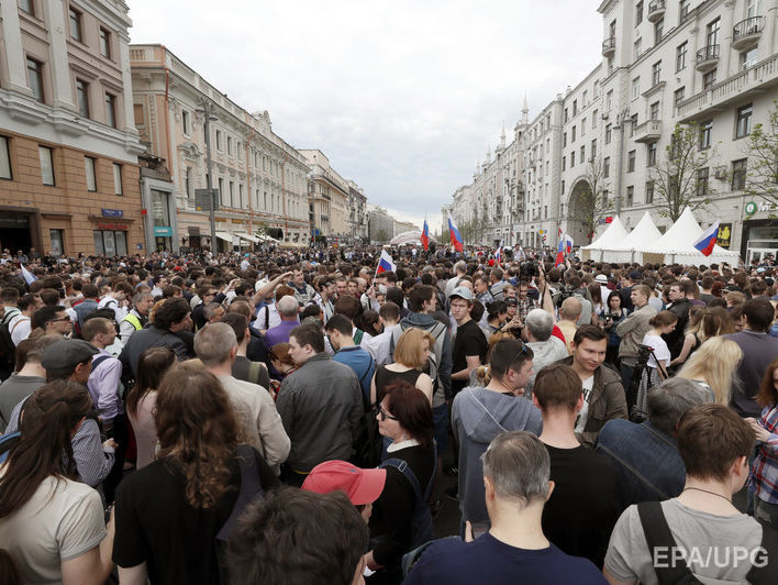 ﻿Протестувальники в Москві скандували: "Геть царя!" Відео