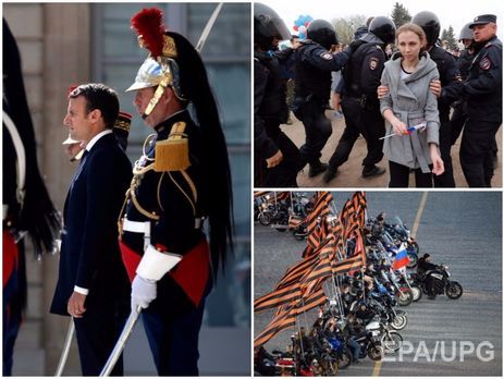 В РФ прошли массовые протесты, Порошенко подписал запрет георгиевской ленты, партия Макрона выиграла первый тур выборов. Главное за день