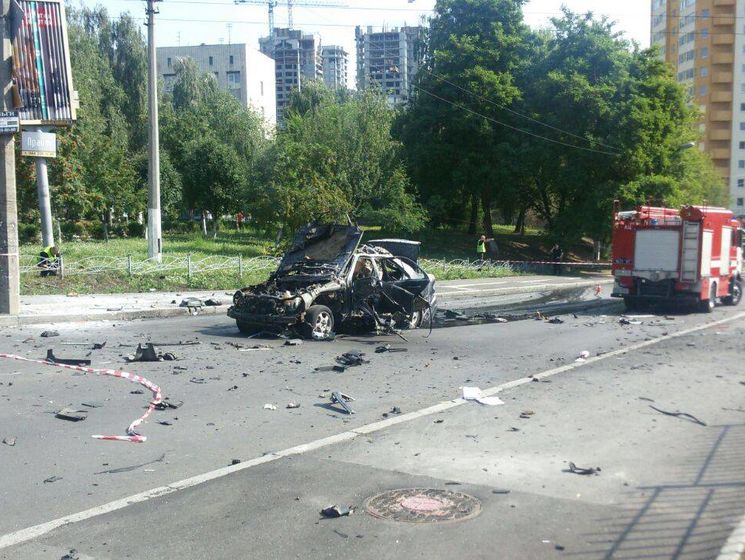 ﻿Унаслідок вибуху автомобіля в Києві загинула одна людина – ЗМІ