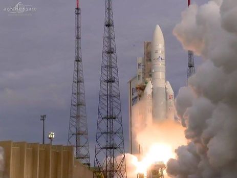 Ракета Европейского космического агенства вывела на орбиту два спутника. Видео