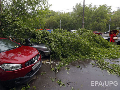 Москву накрыла гроза с градом. Фоторепортаж