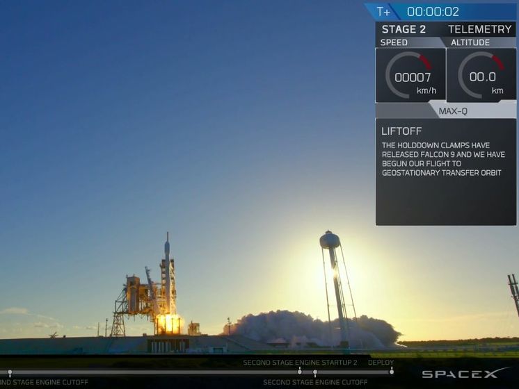 ﻿Falcon 9 вивела на орбіту телекомунікаційний супутник. Відео