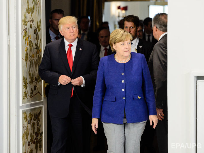 ﻿Меркель і Трамп на зустрічі в Гамбурзі обговорили конфлікт на Донбасі