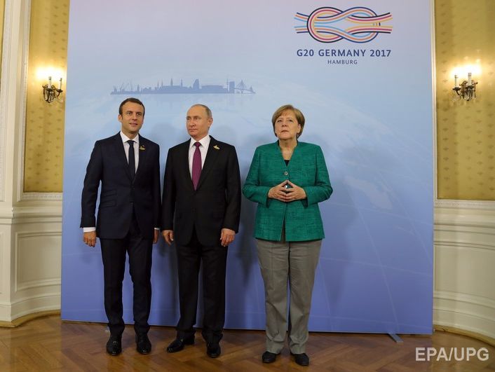 ﻿Меркель, Макрон і Путін підтвердили необхідність дотримання перемир'я на Донбасі