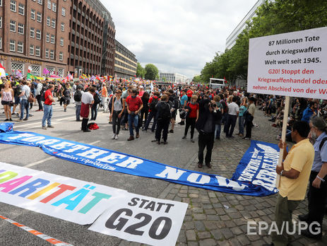 ﻿Демонстрація проти саміту G20 у Гамбурзі зібрала 20 тис. осіб – поліція