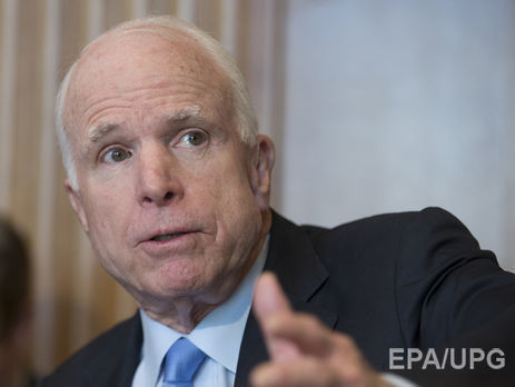 ﻿Маккейн закликав Сенат США ухвалити жорсткі санкції щодо РФ і надати летальну зброю Україні