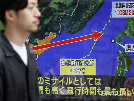 Северокорейская баллистическая ракета пересекла траекторию полета французского пассажирского самолета