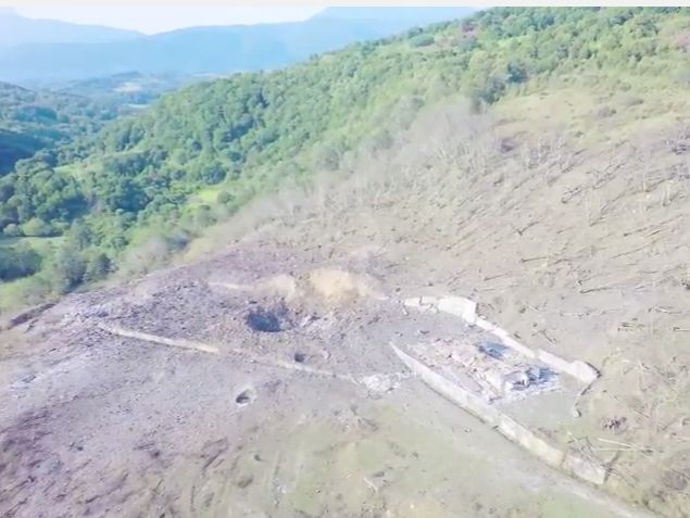 Последствия взрывов на складе боеприпасов в Абхазии. Видео