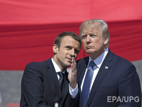 Макрон и Трамп встречались в Париже 14 июля