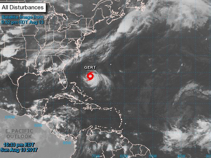 ﻿В Атлантичному океані поблизу узбережжя США сформувався тропічний шторм "Герт" – Центр зі спостереження за ураганами