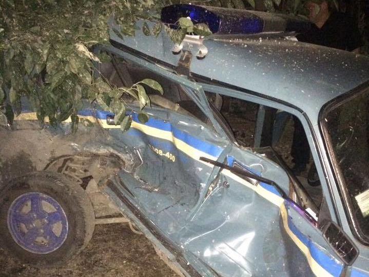 ﻿В Одеській області нетверезий водій урізався в поліцейський автомобіль
